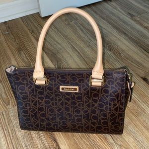 brown calvin klein purse